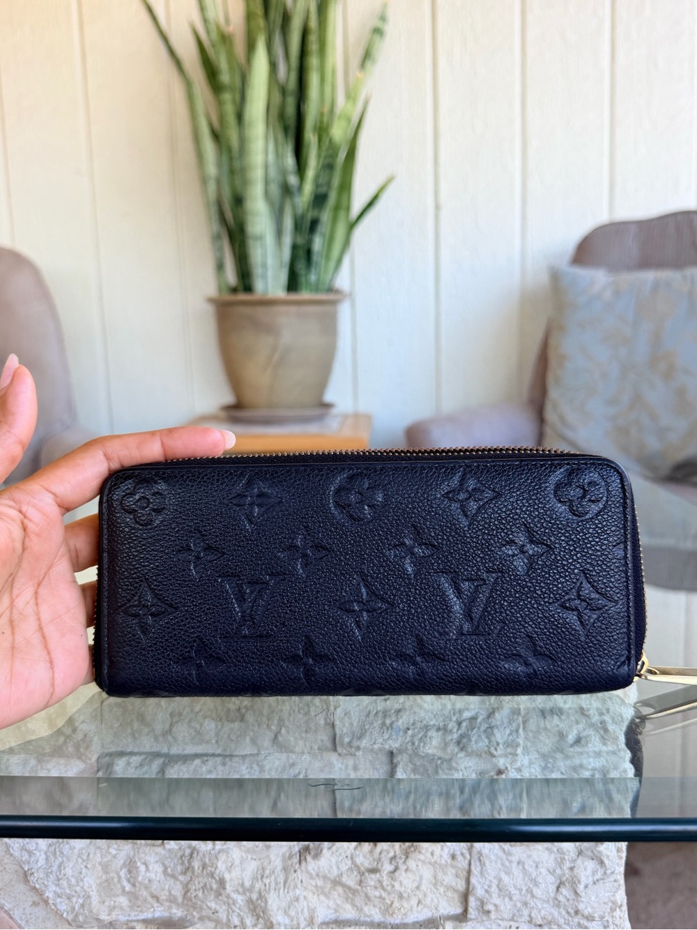 Louis Vuitton Clemence Impreinte Wallet
